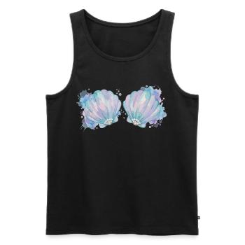 Meerjungfrau Karneval Kostüm Damen Fasching  - Männer Premium Bio Tank Top - Schwarz - Vorne - AI Model Male 178 light (178cm)