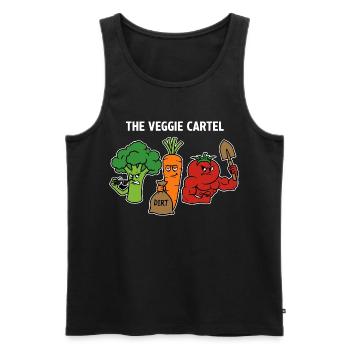 Le jardin de la mafia légumière du cartel de légumes - Débardeur bio Premium Homme - noir - Devant - Michal (187cm)