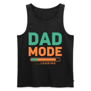 Mode papa en charge pour les futurs pères fiers - Débardeur bio Premium Homme - noir - Devant - AI Model Male 178 light (178cm)