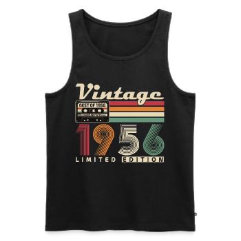 Original 1956 Vintage Vintage Anniversaire Rétro - Débardeur bio Premium Homme - noir - Devant - Michal (187cm)