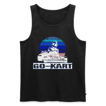 Kart - Débardeur bio Premium Homme - noir - Devant - AI Model Male 178 light (178cm)