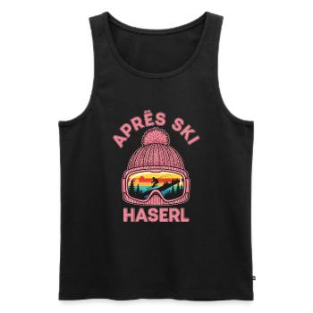 Apres Ski Haserl Lustiges Party Outfit T-Shirt - Männer Premium Bio Tank Top - Schwarz - Vorne - AI Model Male 178 light (178cm)