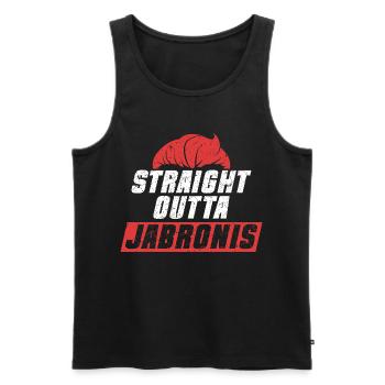 Jabroni Straight Outta Jarbronis - Men's Premium Organic Tank Top - black - Front - AI Model Male 178 light (178cm)