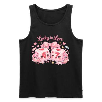 Valentinstag Würfel 67 Six Seven Meme Lustig - Männer Premium Bio Tank Top - Schwarz - Vorne - AI Model Male 178 light (178cm)