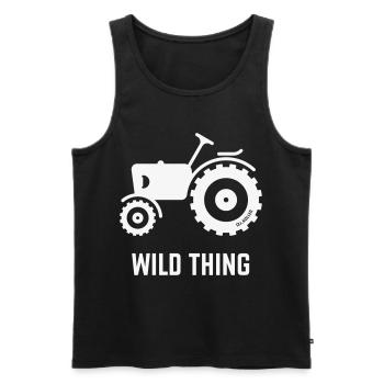 Wild Thing (Trecker / Traktor / Landwirt / White) - Männer Premium Bio Tank Top - Schwarz - Vorne - AI Model Male 178 light (178cm)