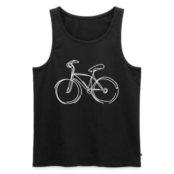 Croquis à vélo - Débardeur bio Premium Homme - noir - Devant - Michal (187cm)
