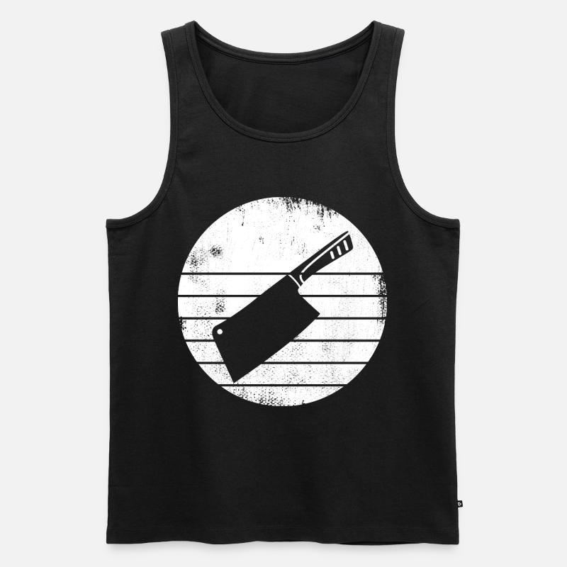 Hackmesser - Männer Premium Bio Tank Top - Schwarz