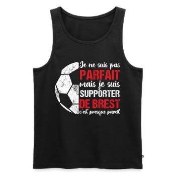 Brest-Supporter Brest Fußballgeschenk - Männer Premium Bio Tank Top - Schwarz - Vorne - AI Model Male 178 light (178cm)