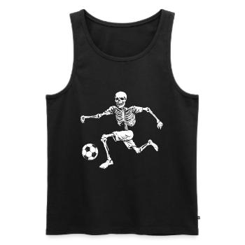 Funny Skeleton Soccer Soccer Player - Men's Premium Organic Tank Top - black - Front - Michal (187cm)