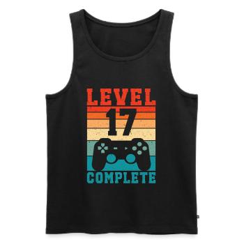 17. Geburtstag Level 17 Complete 17 Jahre Gamer  - Männer Premium Bio Tank Top - Schwarz - Vorne - AI Model Male 178 light (178cm)
