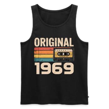 Original 1969 Vintage 1969 Retro Birthday - Men's Premium Organic Tank Top - black - Front - Michal (187cm)