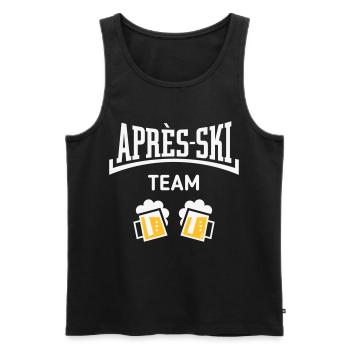 Après-Ski Team (Bier Apres Ski Konkav / NEG 2C) - Männer Premium Bio Tank Top - Schwarz - Vorne - AI Model Male 178 light (178cm)