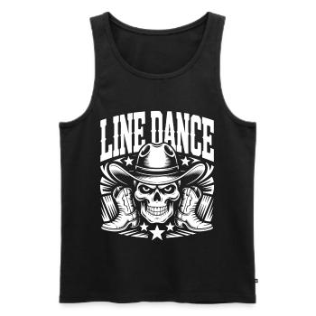 Lone Dance Schädel Rodeo - Männer Premium Bio Tank Top - Schwarz - Vorne - AI Model Male 178 light (178cm)