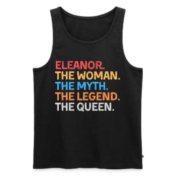 Eleanor Die Frau Der Mythos Die Legende Die Königin - Männer Premium Bio Tank Top - Schwarz - Vorne - AI Model Male 178 light (178cm)