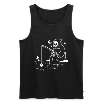 Grim Reaper's Heart Catcher - Men's Premium Organic Tank Top - black - Front - Michal (187cm)