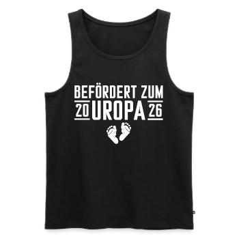 Babyparty Befördert zum Uropa 2026 - Männer Premium Bio Tank Top - Schwarz - Vorne - AI Model Male 178 light (178cm)