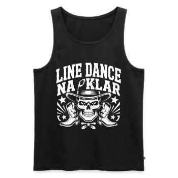 Bone Cowboy Line Dance - Men's Premium Organic Tank Top - black - Front - AI Model Male 178 light (178cm)