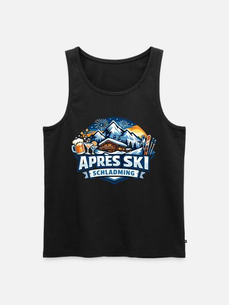 Après Ski Schladming - Männer Premium Bio Tank Top - Schwarz
