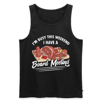  Charcuterie Board Meeting Food Items Charcuterie - Men's Premium Organic Tank Top - black - Front - AI Model Male 178 light (178cm)
