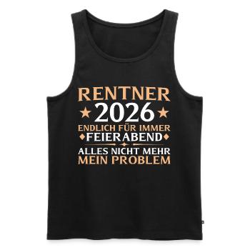 Renteneintritt 2026 Kollege Abschied Rente - Männer Premium Bio Tank Top - Schwarz - Vorne - Michal (187cm)