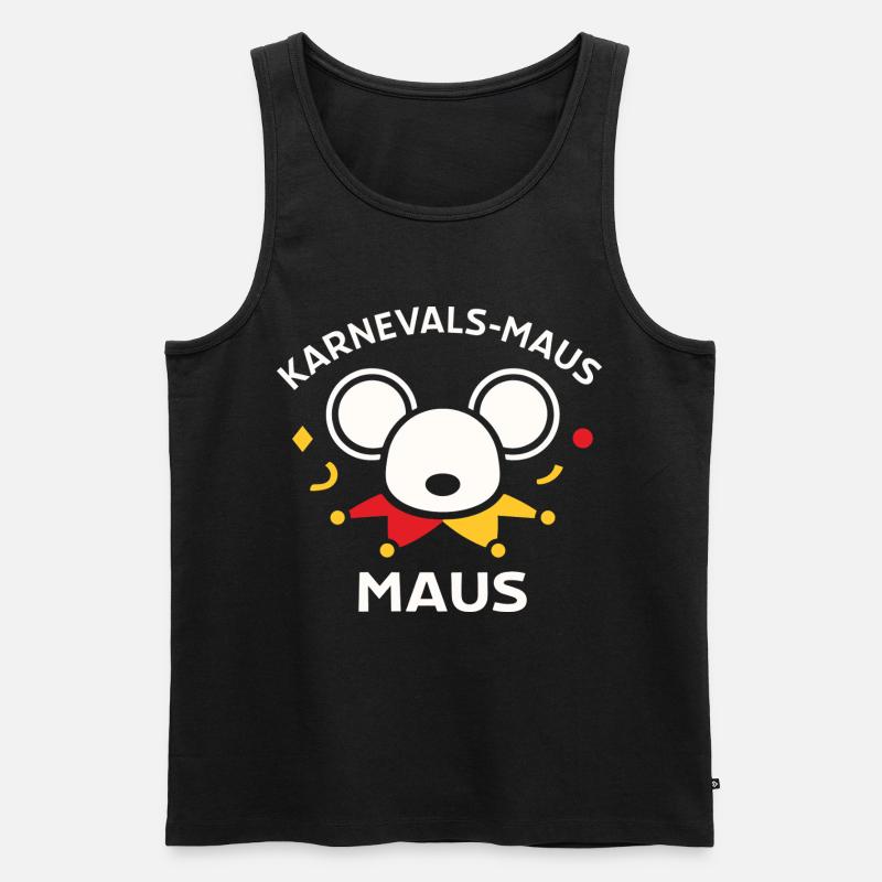 Karnevalsmaus Süßes Faschings-Motiv Geschenk - Männer Premium Bio Tank Top - Schwarz