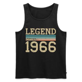 Legende seit 1966 Jubiläum 1966 - Männer Premium Bio Tank Top - Schwarz - Vorne - AI Model Male 178 light (178cm)