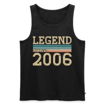 Legend since 2006 Anniversary 2006 Vintage - Men's Premium Organic Tank Top - black - Front - Michal (187cm)