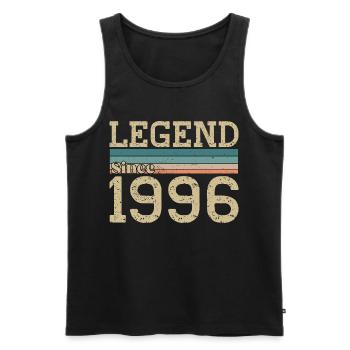 Legend since 1996 Anniversary 1996 Vintage - Men's Premium Organic Tank Top - black - Front - AI Model Male 178 light (178cm)