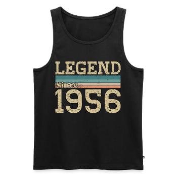 Legende seit 1956 Jubiläum 1956 Vintage - Männer Premium Bio Tank Top - Schwarz - Vorne - Michal (187cm)