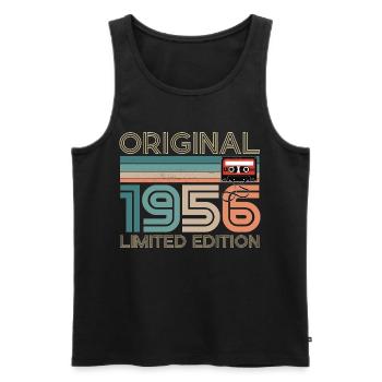 70 ans 70e Anniversaire 1956 Original Vintage - Débardeur bio Premium Homme - noir - Devant - Michal (187cm)