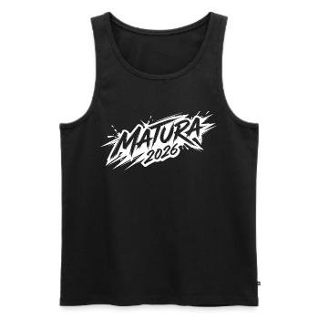 Matura 2026 - Männer Premium Bio Tank Top - Schwarz - Vorne - AI Model Male 178 light (178cm)