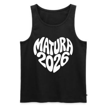 Matura 2026 Heart - Men's Premium Organic Tank Top - black - Front - Michal (187cm)