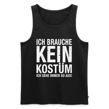 Karneval Fasching Fasnet Kostüm - Männer Premium Bio Tank Top - Schwarz - Vorne - AI Model Male 178 light (178cm)
