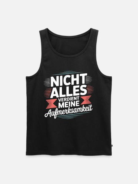 Not everything deserves attention - Men's Premium Organic Tank Top - black