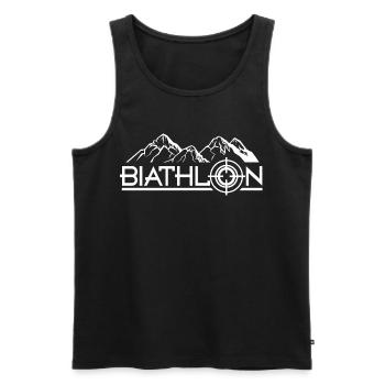 biathlon  - Débardeur bio Premium Homme - noir - Devant - Michal (187cm)