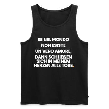 Italian-German-Rhyme 1 (Ver. A) - Men's Premium Organic Tank Top - black - Front - AI Model Male 178 light (178cm)