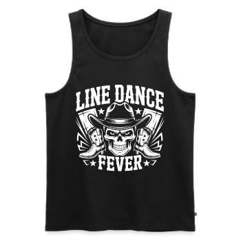 Line Dance Fever Schädel - Männer Premium Bio Tank Top - Schwarz - Vorne - Michal (187cm)