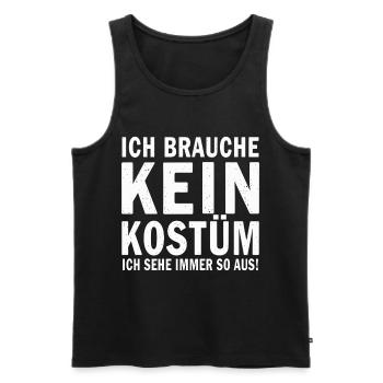 Karneval Fasching Fasnet Kostüm - Männer Premium Bio Tank Top - Schwarz - Vorne - AI Model Male 178 light (178cm)