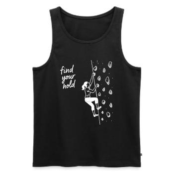 Femmes chemises de bloc – Trouvez vos marques - Débardeur bio Premium Homme - noir - Devant - Michal (187cm)