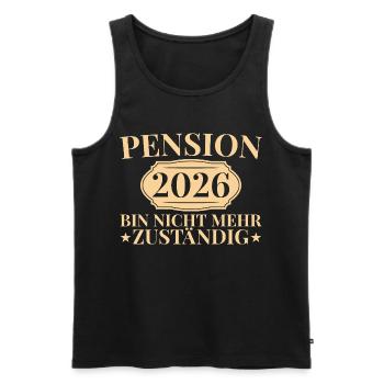Pension Abschied 2026 Kollege Pensionär Geschenk - Männer Premium Bio Tank Top - Schwarz - Vorne - Michal (187cm)