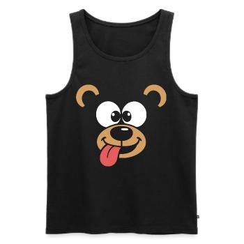 Monkey | Big Face Costume Carnival Disguise - Men's Premium Organic Tank Top - black - Front - Michal (187cm)