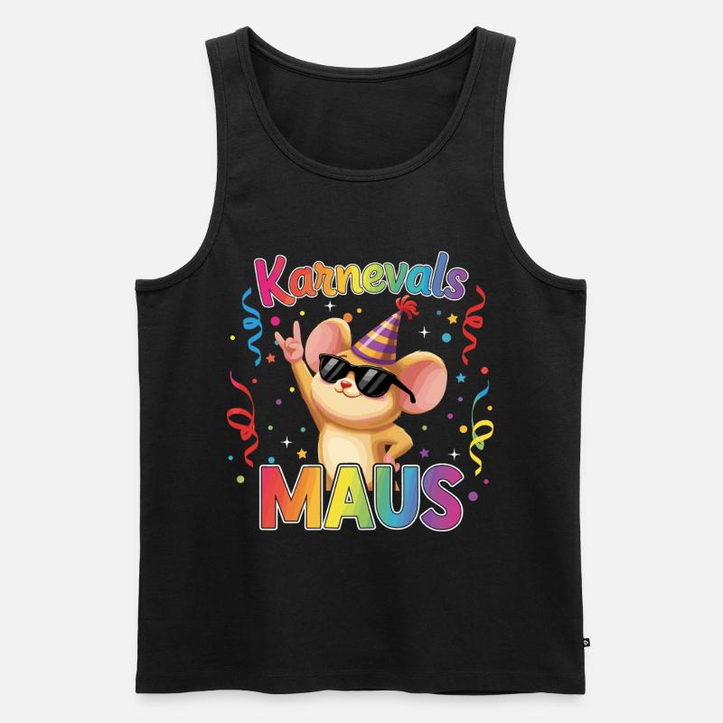 Karnevalsmaus Köln Karneval Rock Geschenk - Männer Premium Bio Tank Top - Schwarz