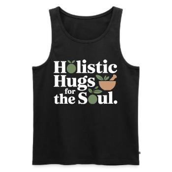 Certified Clinical Herbalism Soulful Wellness  - Men's Premium Organic Tank Top - black - Front - AI Model Male 178 light (178cm)