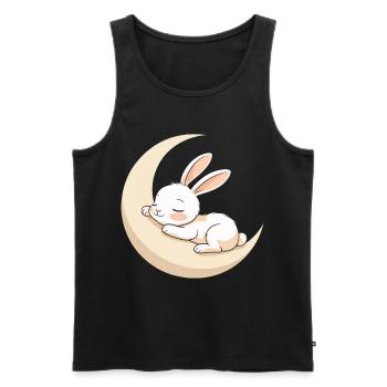 Moon Bunny Dream - Men's Premium Organic Tank Top - black - Front - AI Model Male 178 light (178cm)