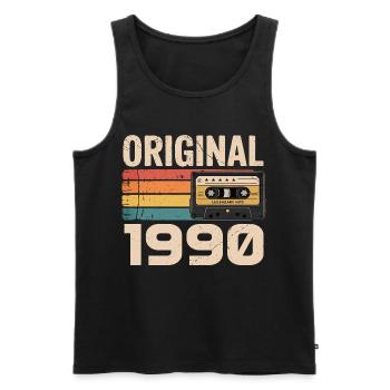 Originaler Retro-Geburtstag von 1990, Vintage 1990 - Männer Premium Bio Tank Top - Schwarz - Vorne - Michal (187cm)