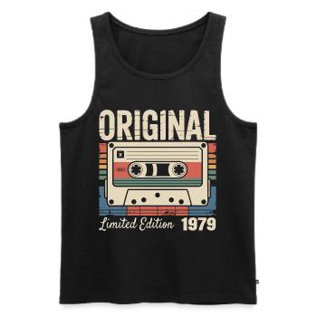 47. Jubiläum – Vintage-Geschenk 1979 - Männer Premium Bio Tank Top - Schwarz - Vorne - AI Model Male 178 light (178cm)