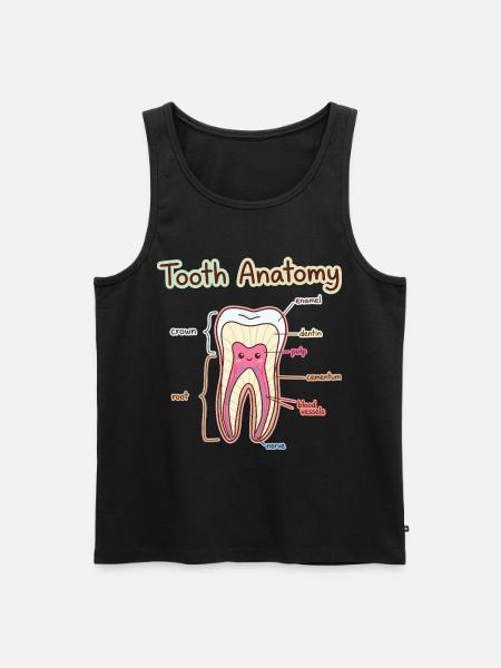 Tooth Anatomy Dental Assistant Dentist - Men's Premium Organic Tank Top - black
