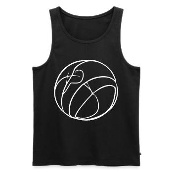 Dessin de volley-ball - Débardeur bio Premium Homme - noir - Devant - Michal (187cm)