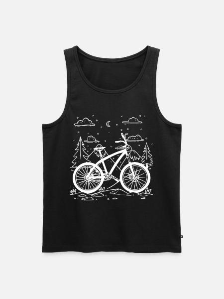 Cartoon Fahrradfahrer - Männer Premium Bio Tank Top - Schwarz