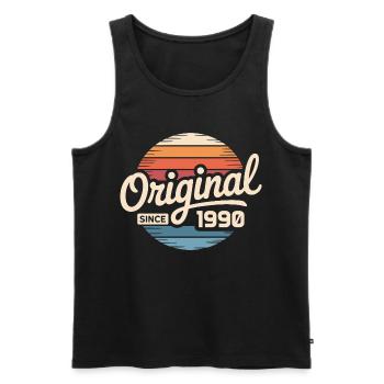 Vintage 1990's Vintage Birthday Gift 1990's - Men's Premium Organic Tank Top - black - Front - Michal (187cm)